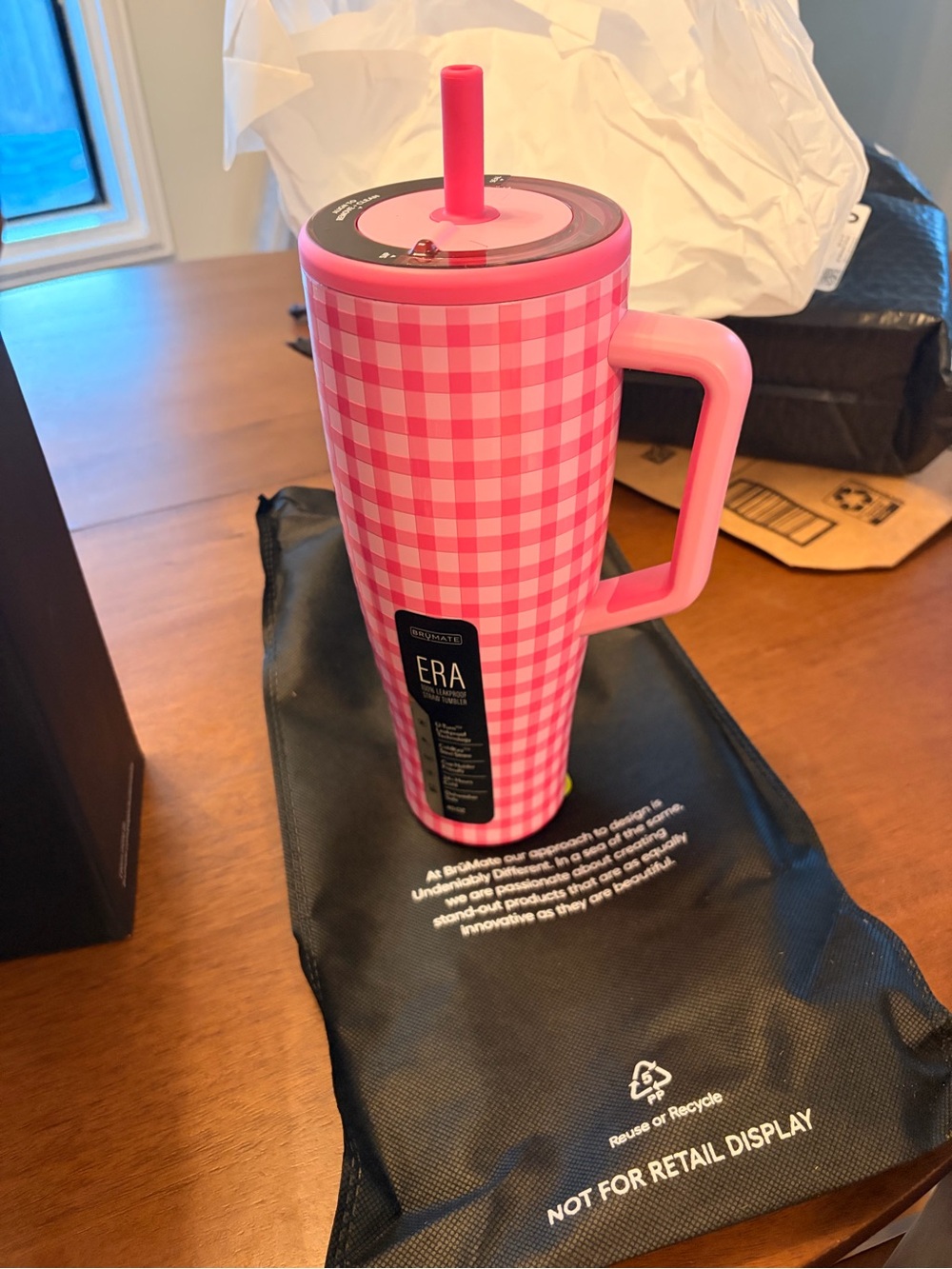 Brumate Era 40 oz Pink Gingham